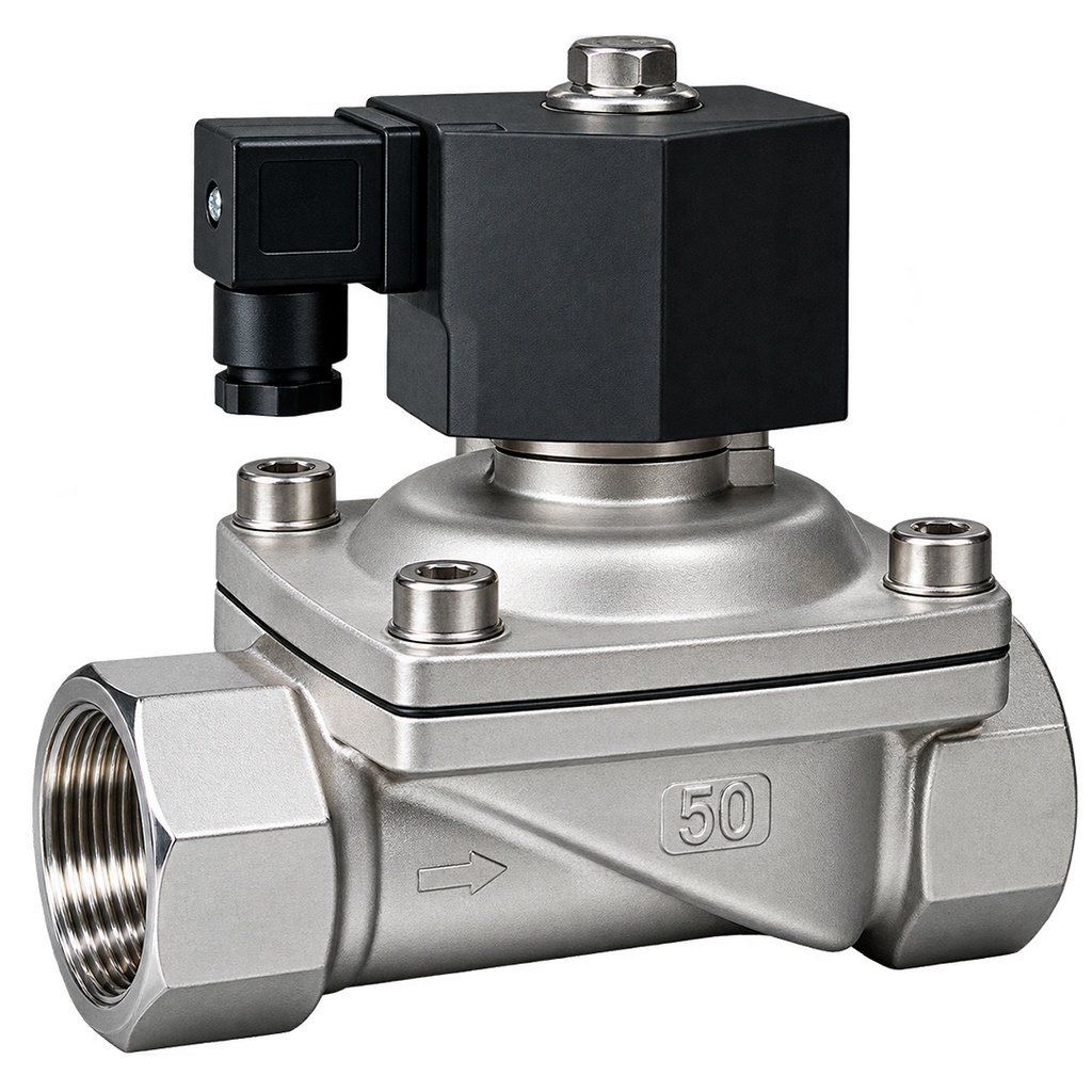 DARHOR COMPANY - 2W21-S-N-20-AC220V - 3/4" Stainless Steel Solenoid Valve 220 VAC