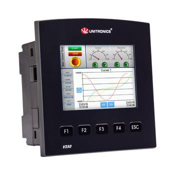 UNITRONICS - V350-J-TR20 - OPLC V350 24VDC, 10 DI, 2 ADI, 6 RO, RS232/RS485, 2 HSO
