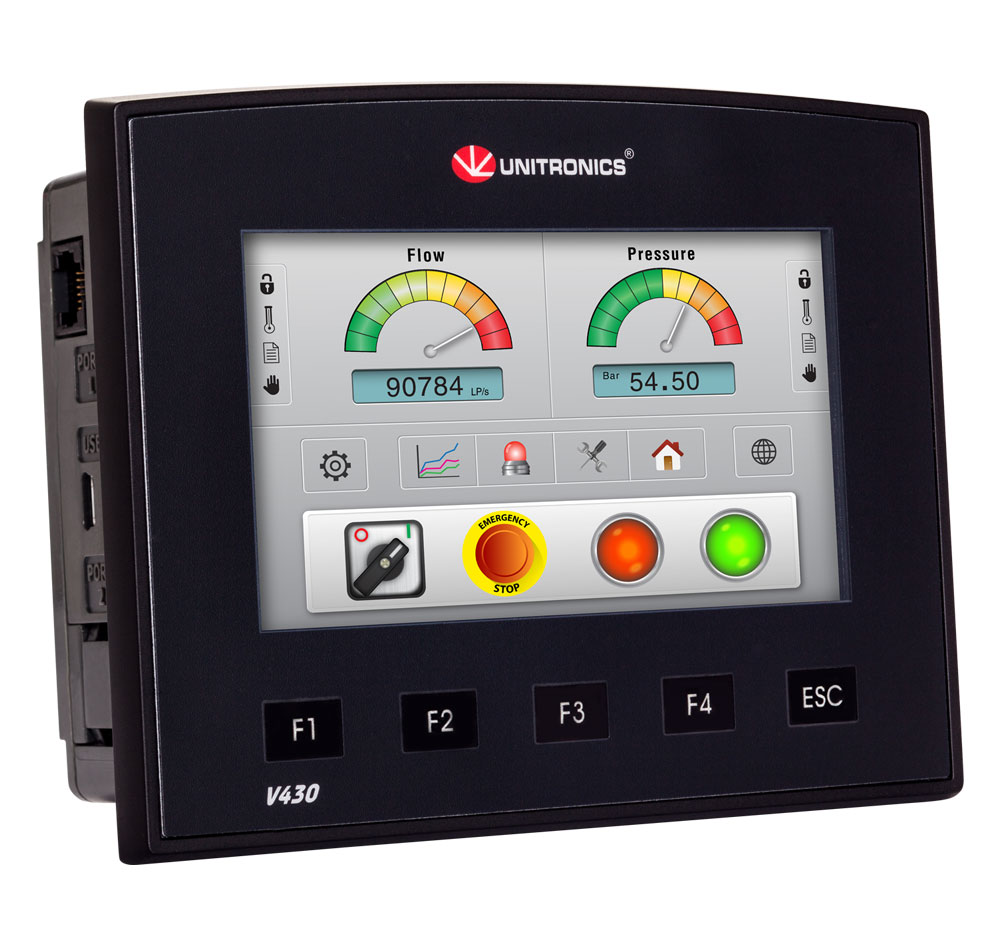 UNITRONICS - V430-J-RA22 - OPLC 4,3" 12I/8O