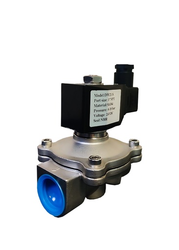 [262003] DARHOR COMPANY - 2W21-S-N-25-DC24V - 1" Stainless Steel Solenoid Valve 24 VDC