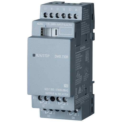 [227019] SIEMENS - 6ED1055-1FB00-0BA2 - DM8 4DI/4DO module for LOGO 230